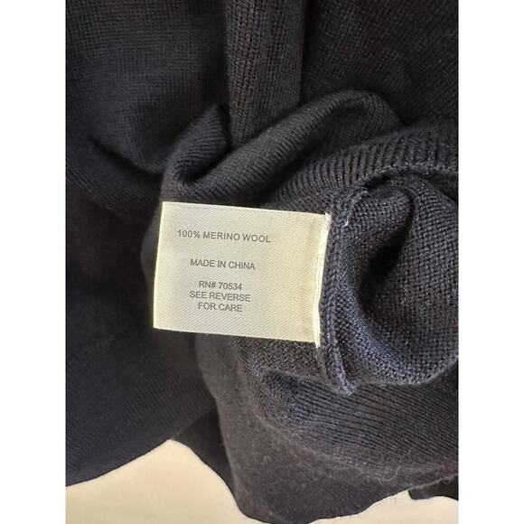 Orvis Mens 100% Merino Wool 1/4 Zip Navy Sustainable Pullover Sweater Size XXL - Picture 4 of 6